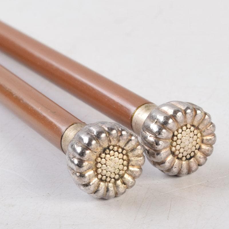 茶道具　古銅　菊鳥頭火箸　古鉄　火箸など　四種四組　C　8563