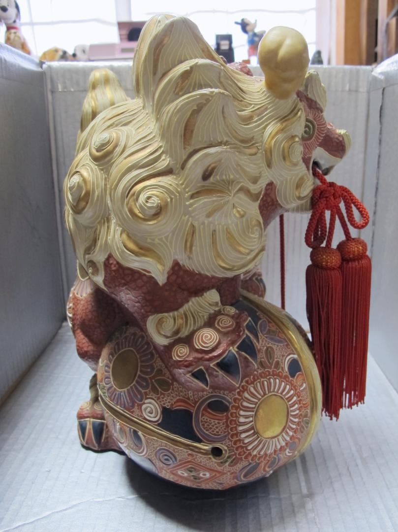 九谷焼 獅子形工芸品