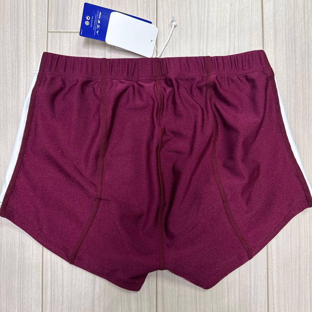 ミズノ　女子陸上レーシングショーツ(スパッツ型)　3XLサイズ　エンジ×ホワイト