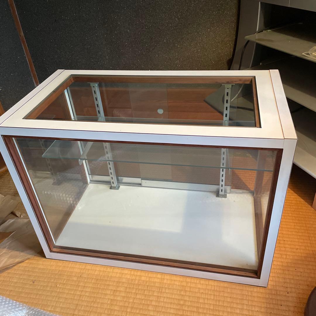 ［手渡し］ヴィンテージ2段式ガラスショーケース