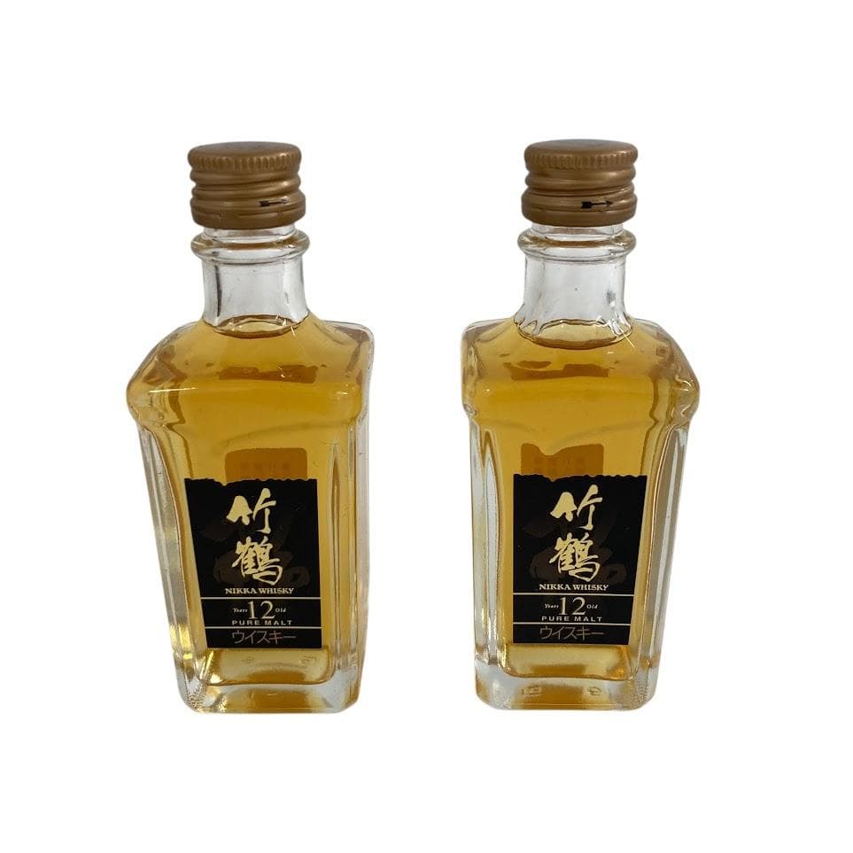 未開栓 竹鶴 12年ウイスキー 40% 50ml 2本セット ギフトボックス入り