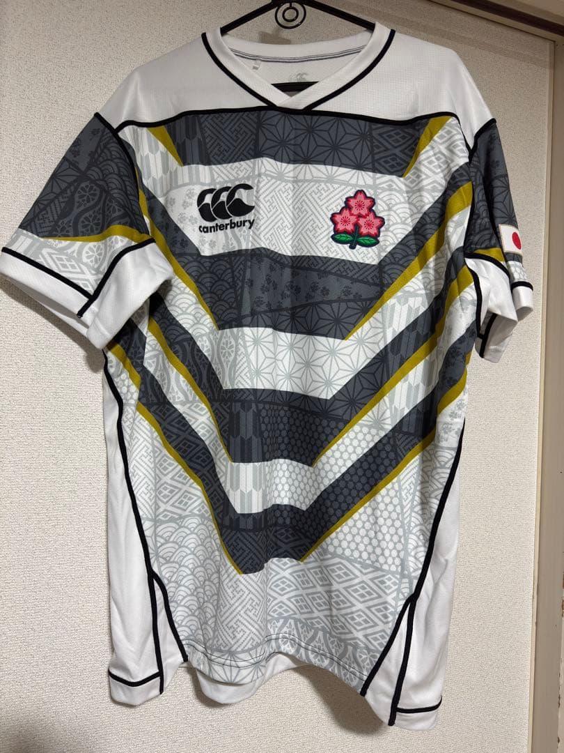 Canterbury ラガーシャツ 桜エンブレム付き