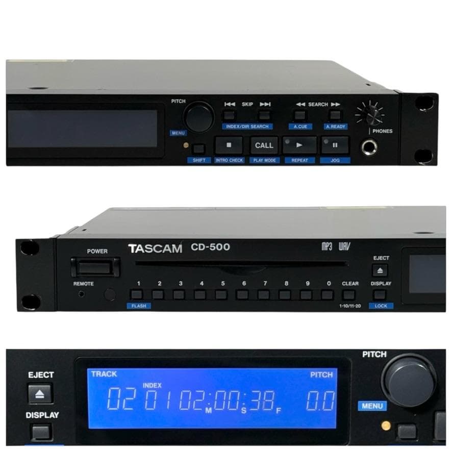 ◆優良美品◆TASCAM CDプレーヤー 業務用1U CD-500