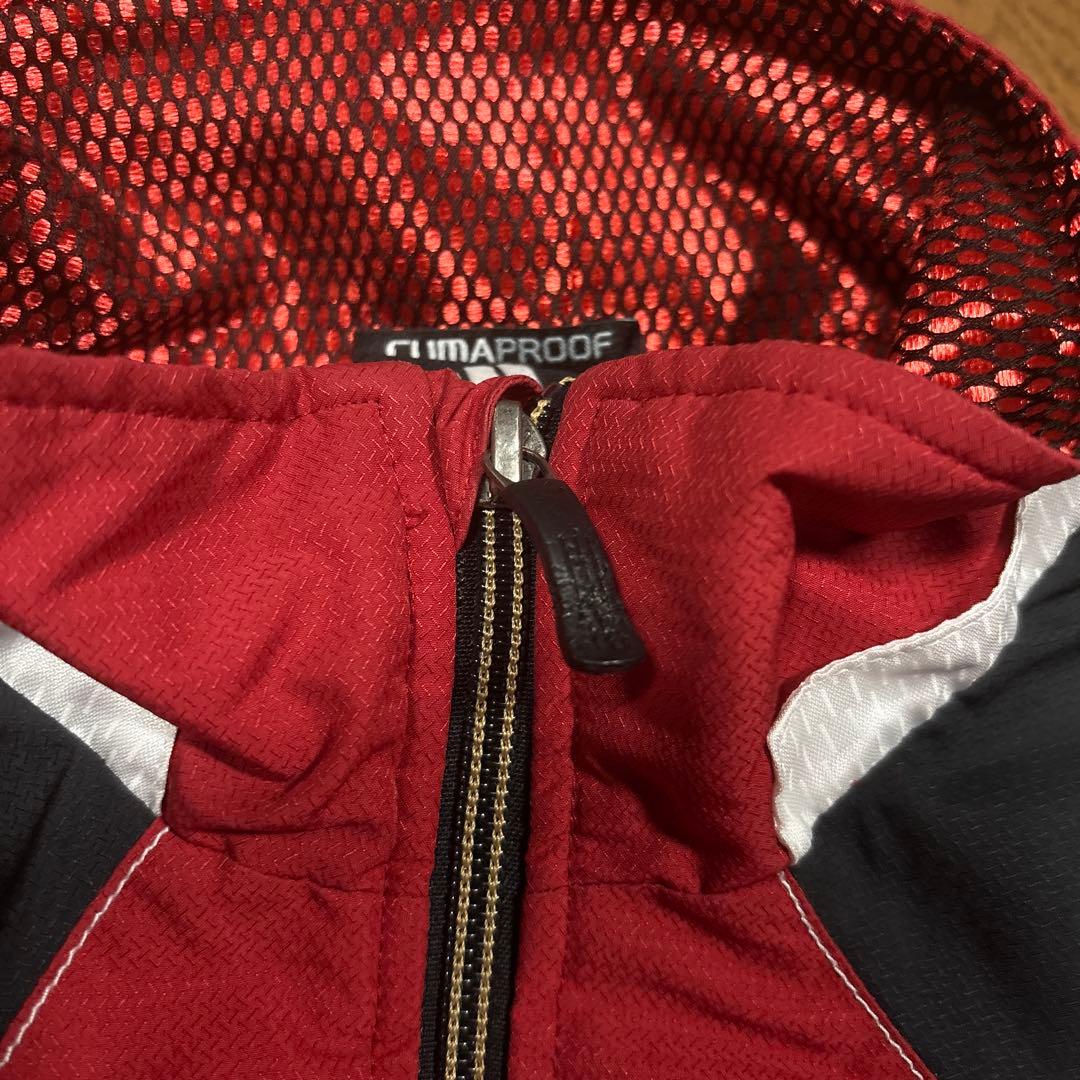 アディダスプロフェッショナルS／防寒ジャージ上下／赤