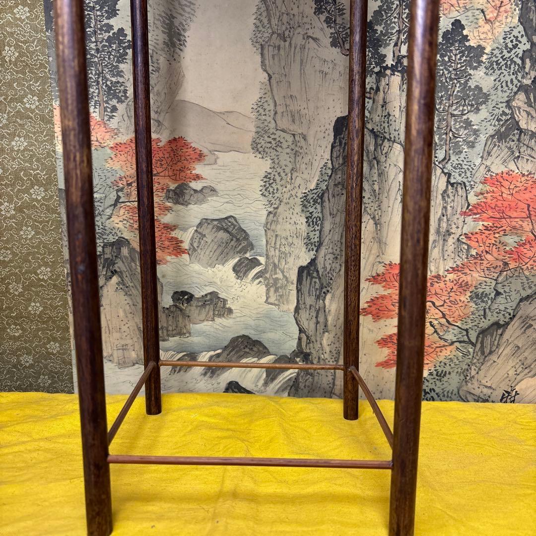 極上手　唐木　花梨木 極細工　花台　香炉台