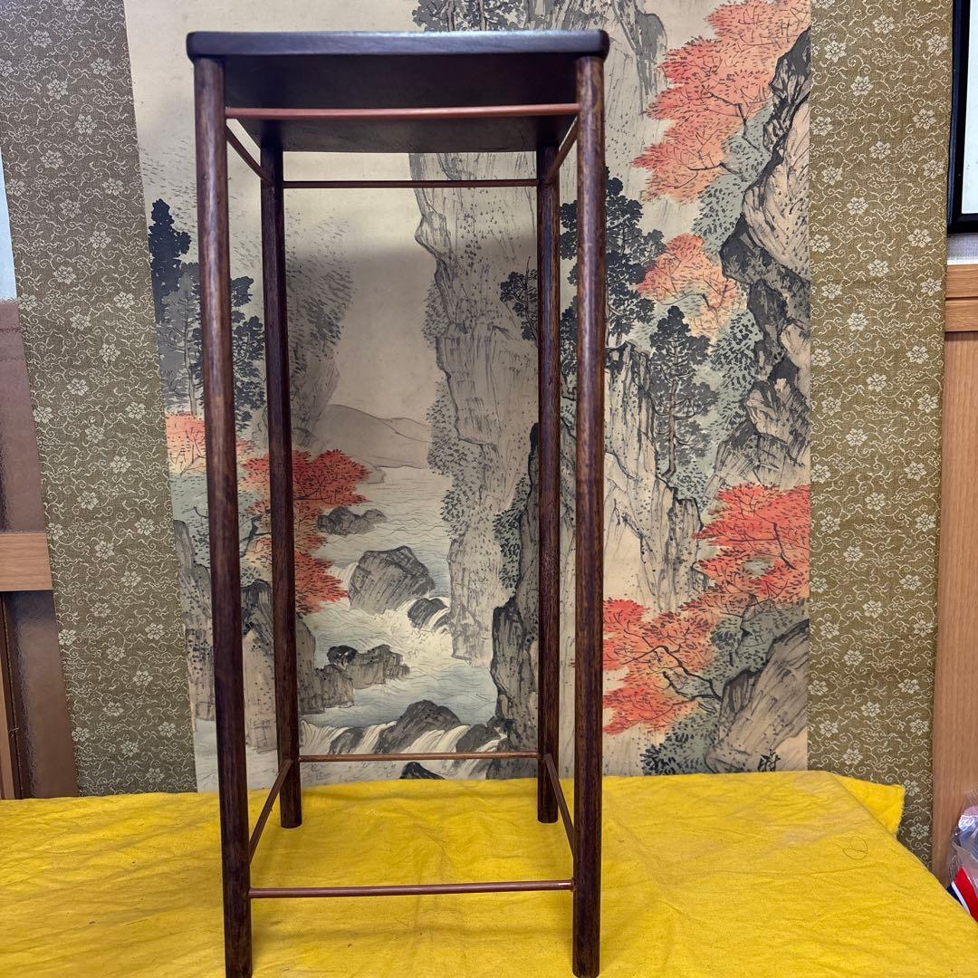 極上手　唐木　花梨木 極細工　花台　香炉台