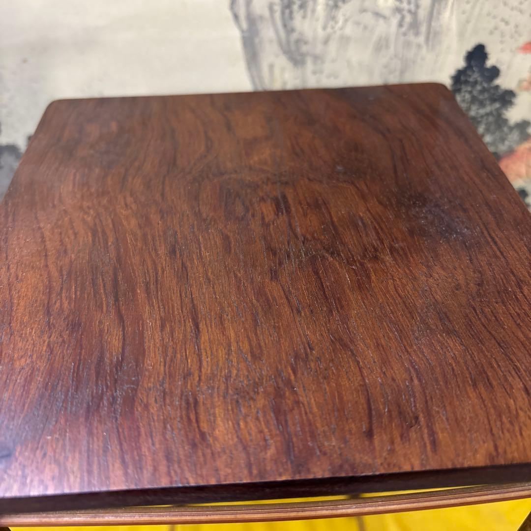 極上手　唐木　花梨木 極細工　花台　香炉台