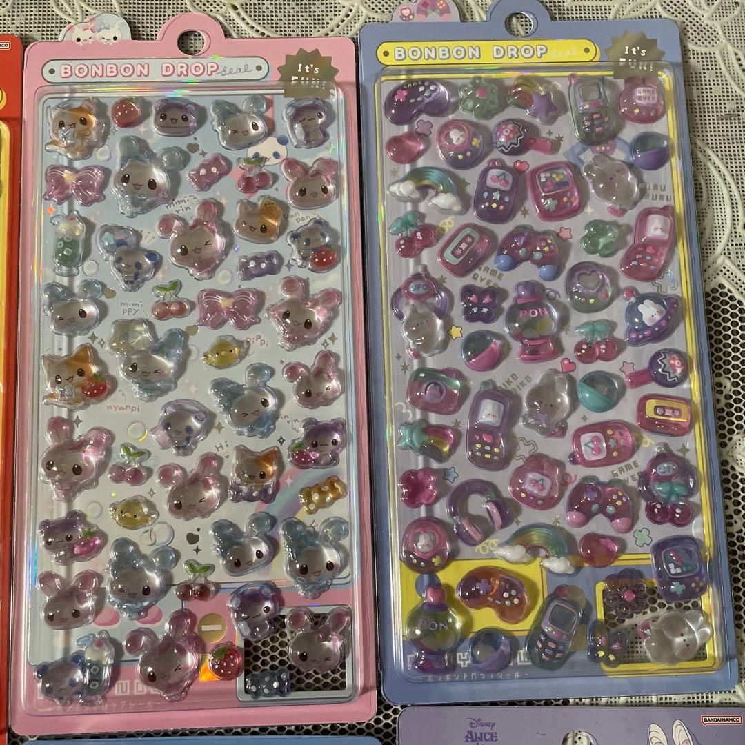 正規品ポンポンドロップシールキャラクターシール・ステッカー8枚セット