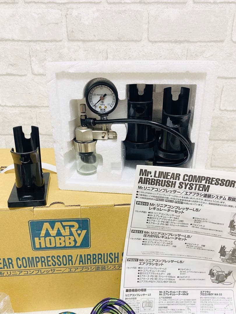 haru クレオスPS313 Mr.リニアコンプレッサーL5/圧力計付