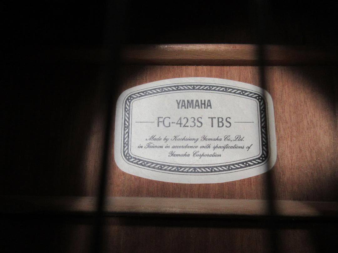 t*m様 0831W ヤマハ アコースティックギター FG-423S TBS ケ