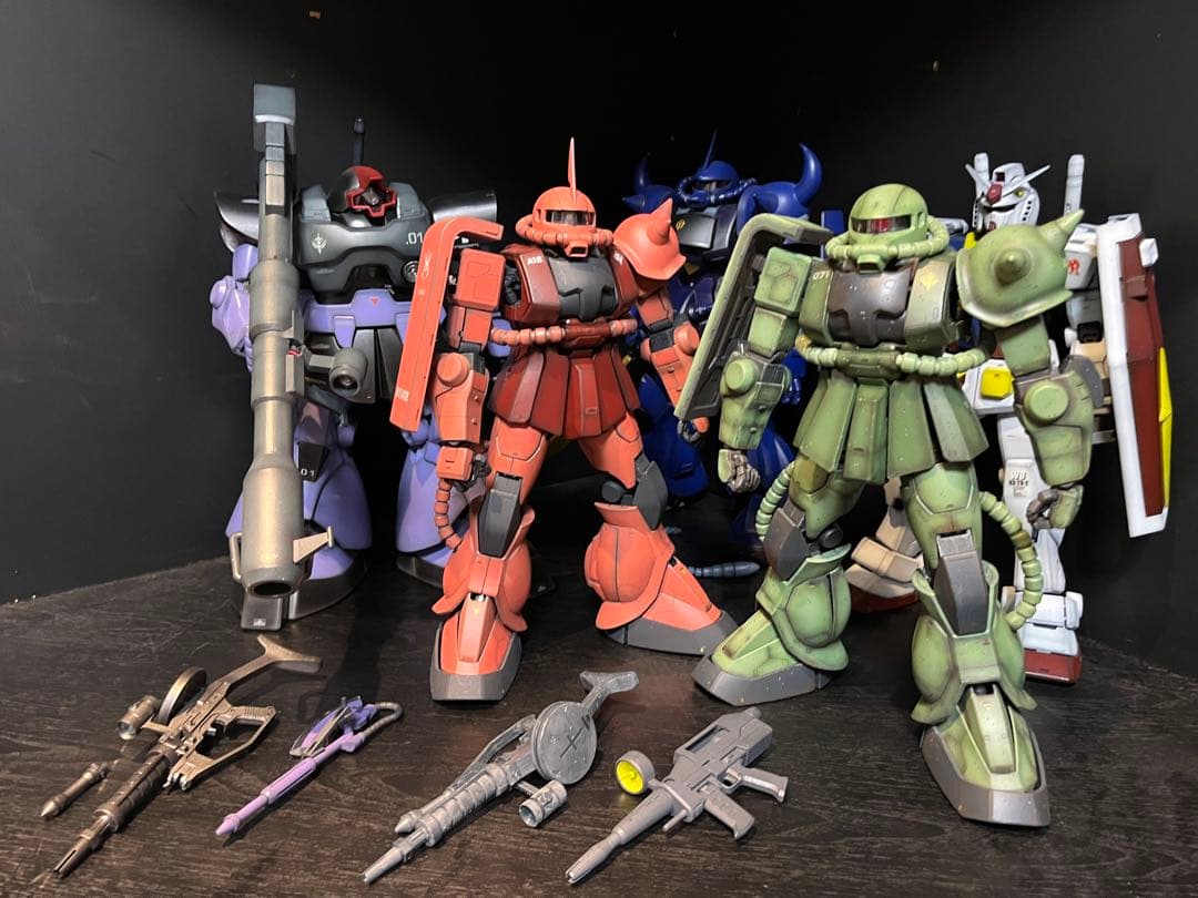 【ジャンク品】1/60 ガンダム、ドム、グフ、ザク、シャア専用ザク　※まとめ売り