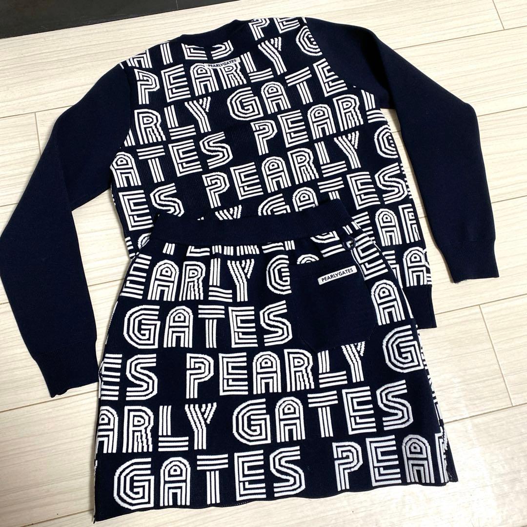 パーリーゲイツ　セットアップ　セーター　ニットスカート　ゴルフウェア