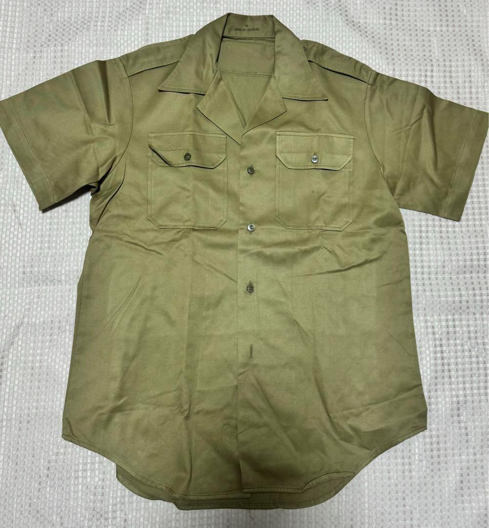 米軍 実物 半袖 チノシャツ M