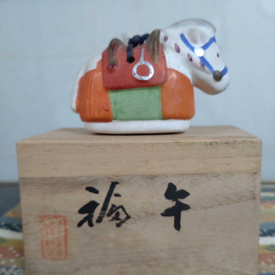 60年くらい前の福馬の土鈴　木箱付き「さくら屋」