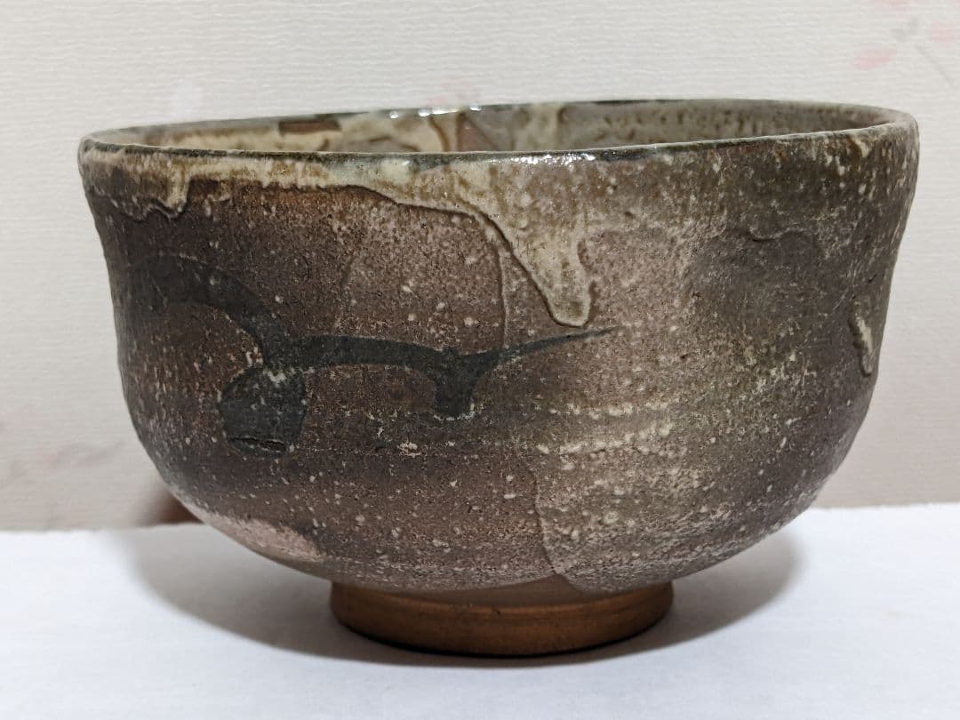 ♦絵唐津 割高台 抹茶盌 茶道具 唐津焼 コレクション 骨董品 アンティーク