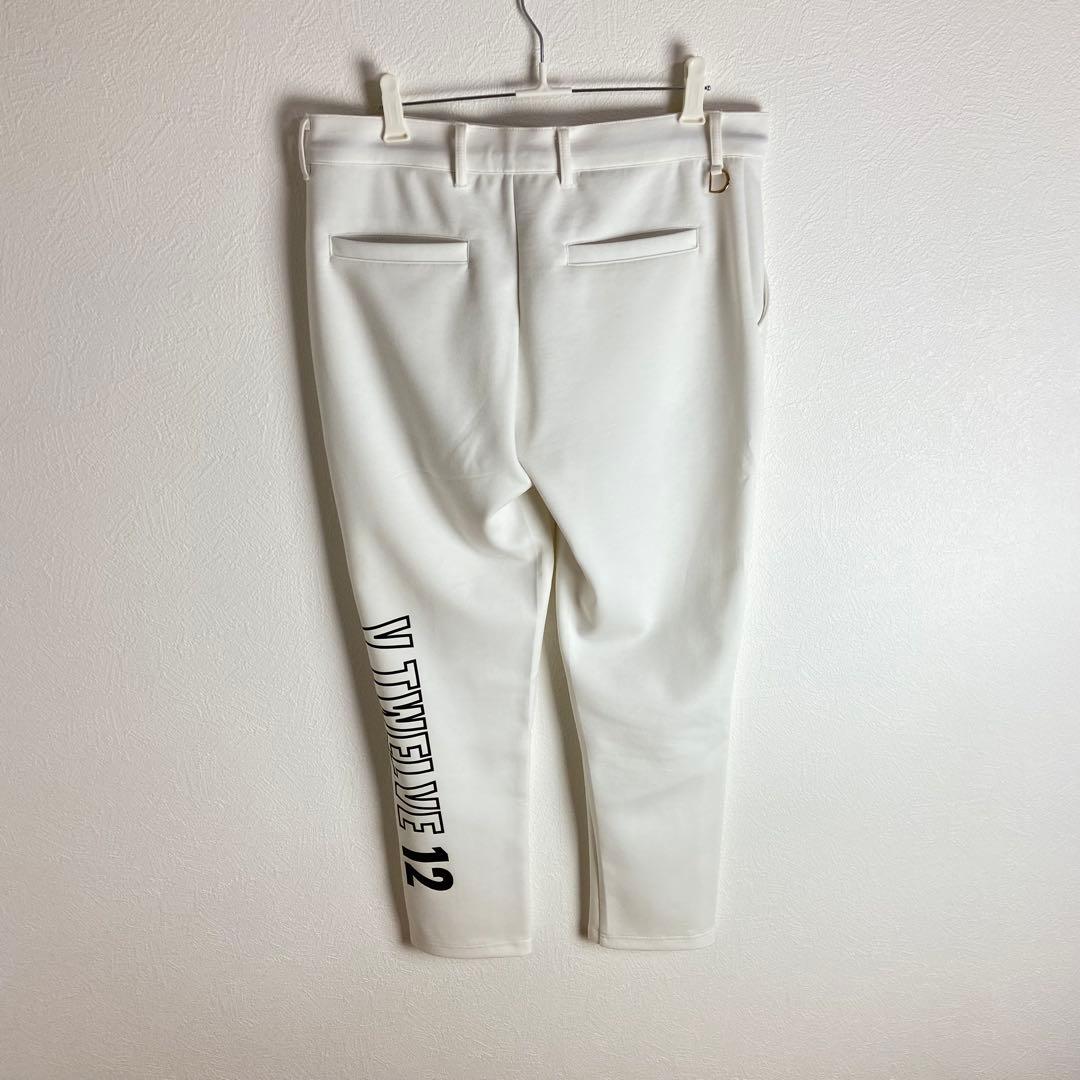 【V TWELVE】ホワイト ゴルフパンツ ポケット付き