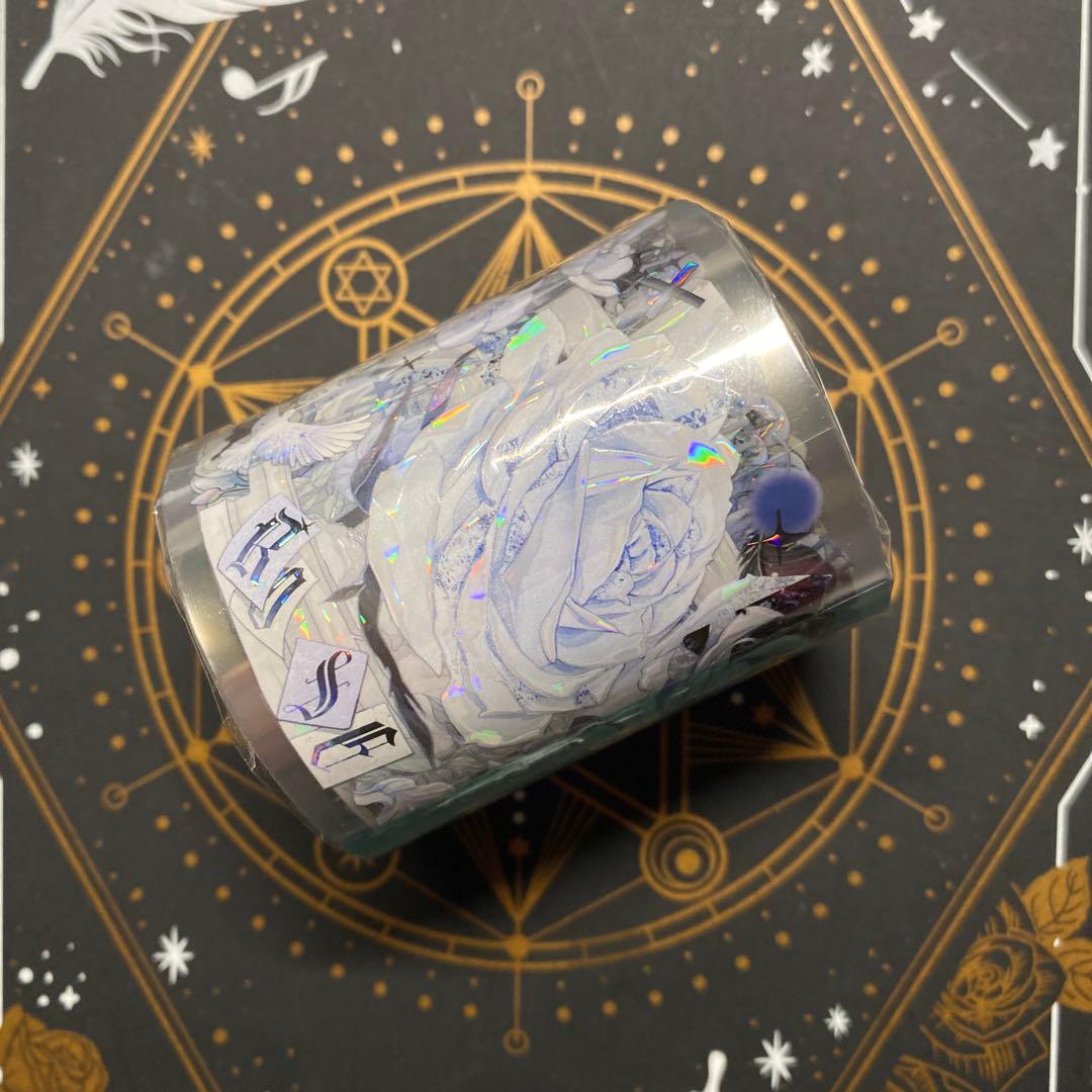 【A】海外　10m巻　貝殻光/ ホログラムマスキングテープ　動物/装飾/お花系