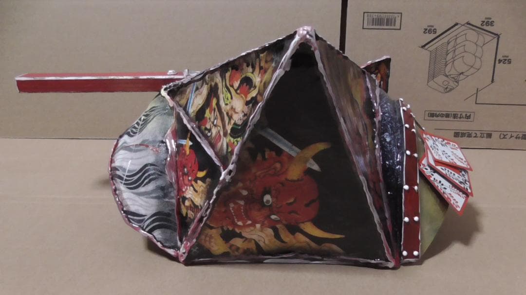 ハンドシールド 溶接面 アーク 和柄 鬼 夏祭り 歌舞伎 勇士 華麗 哀調