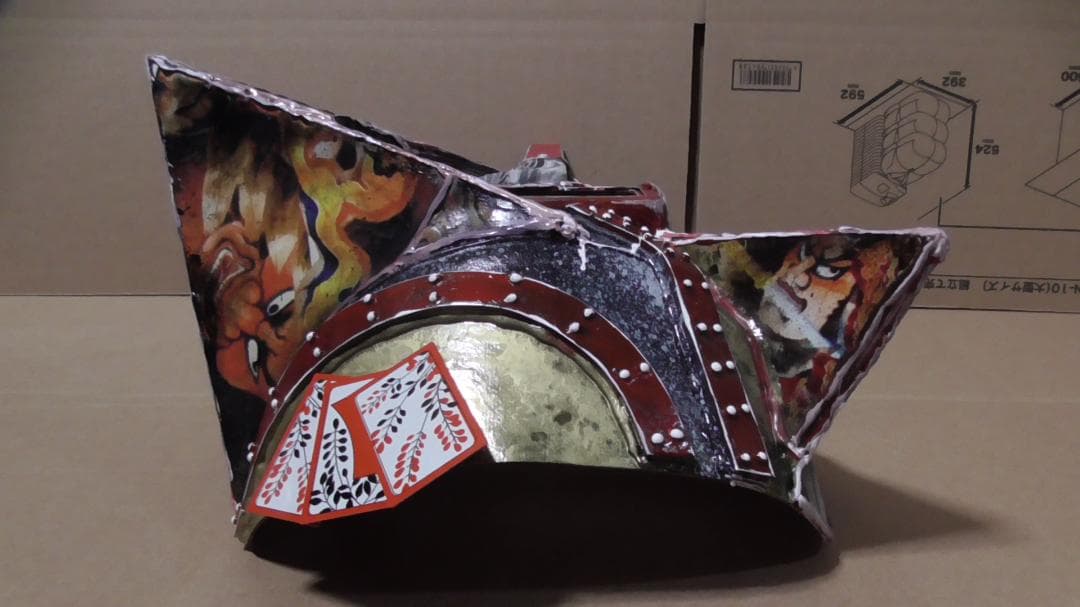 ハンドシールド 溶接面 アーク 和柄 鬼 夏祭り 歌舞伎 勇士 華麗 哀調