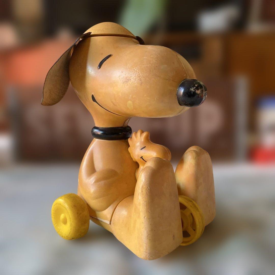 1958〜1966's スヌーピー 耳が回転するプラスチックおもちゃ