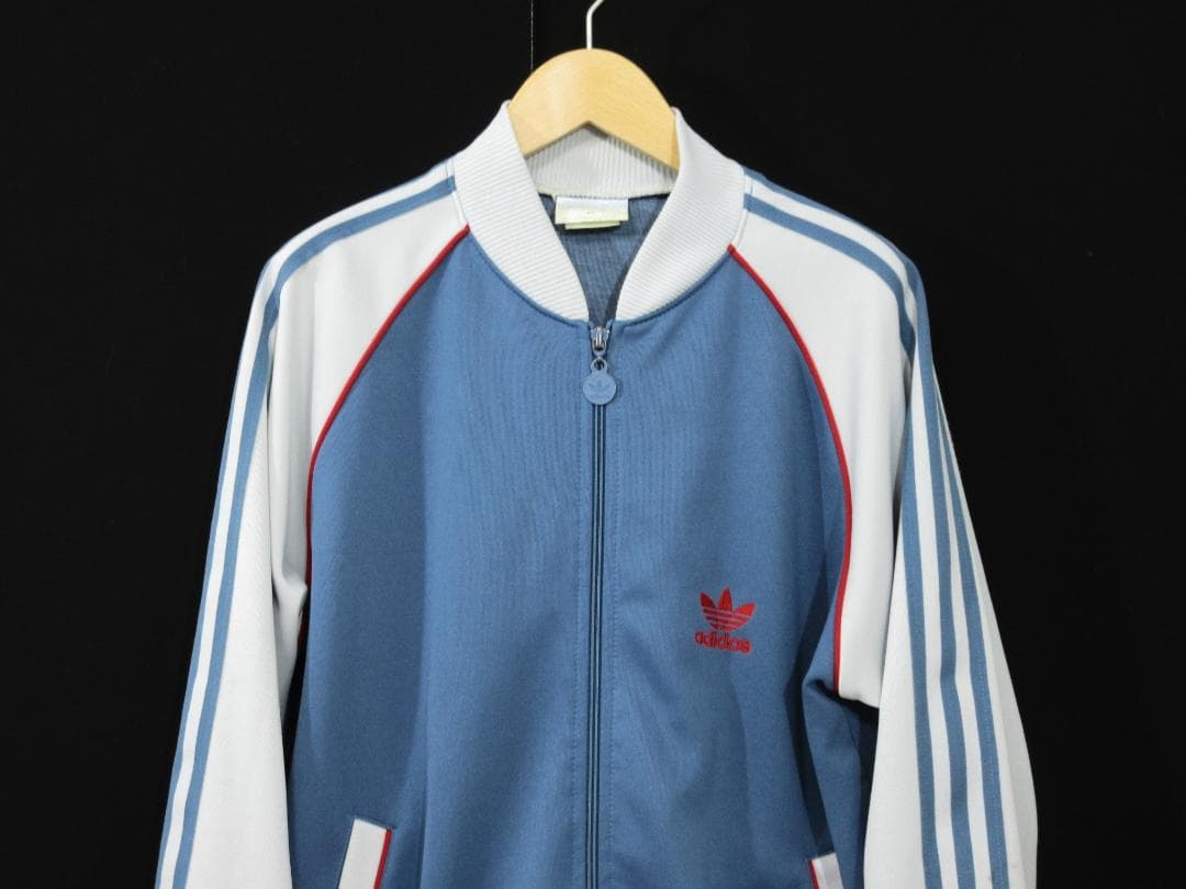 80s ビンテージ【adidas】チャーム付き ジャージ トラックジャケット