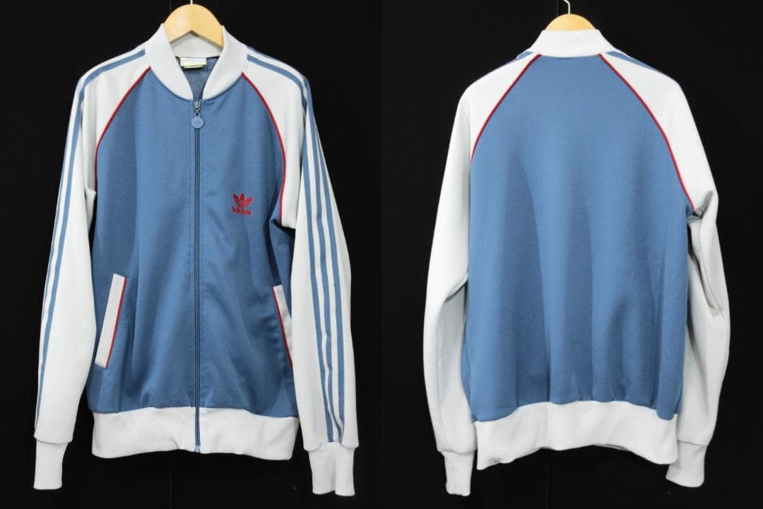 80s ビンテージ【adidas】チャーム付き ジャージ トラックジャケット