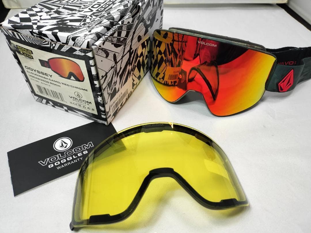 最上位モデル　ボルコム　　オデッセイ スノーゴーグル カモ　マグネット式