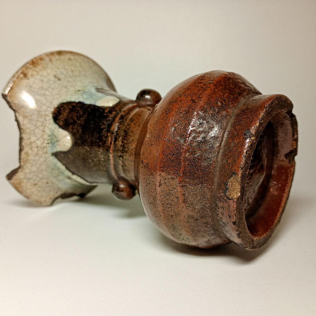 朝鮮唐津　仏花器　古高取焼