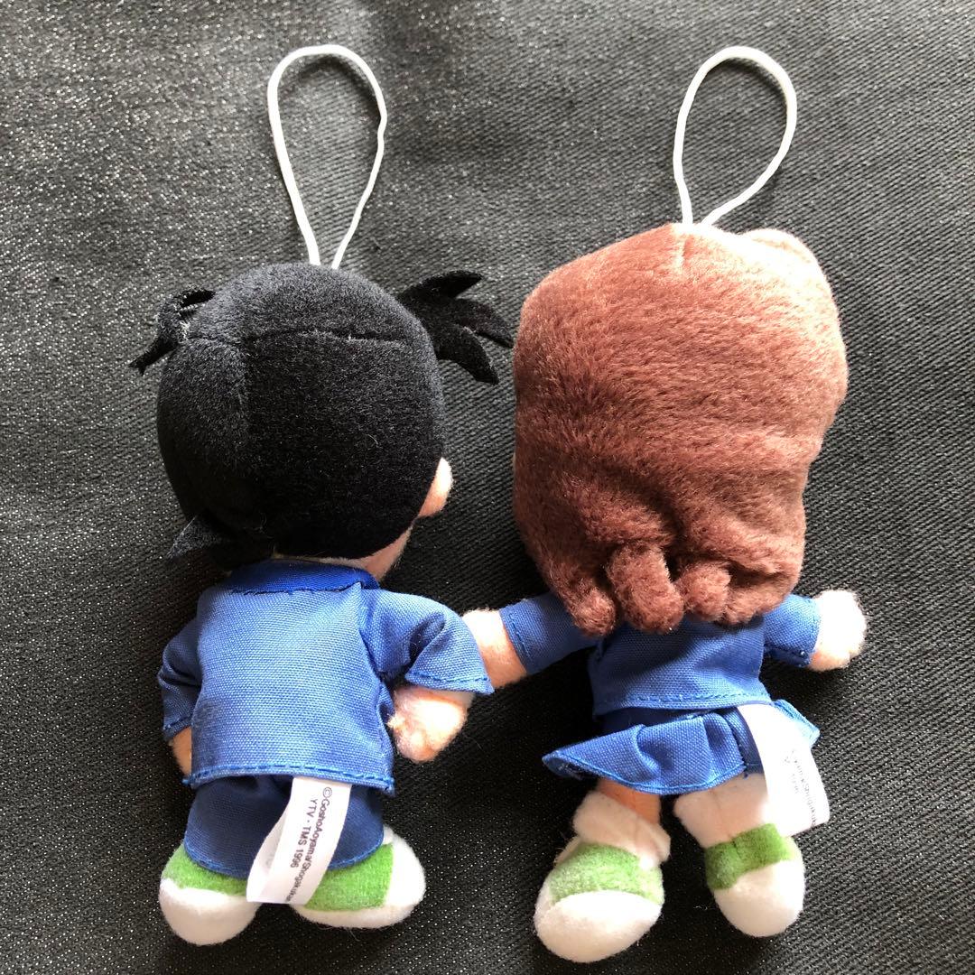 年代物 レア 名探偵コナン 工藤新一 毛利蘭 ぬいぐるみ 制服 帝丹高校