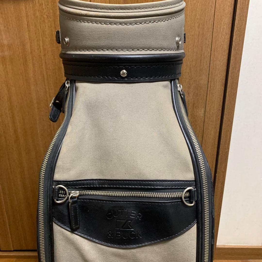 変*堂様 ▲帆布▲ ブラックレザー　高級　キャディバッグ CUTTER & BU