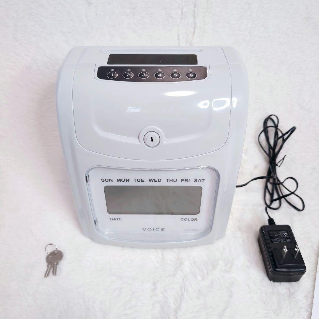 美品 VOICE VT-1000 タイムレコーダー タイムカード ラック付