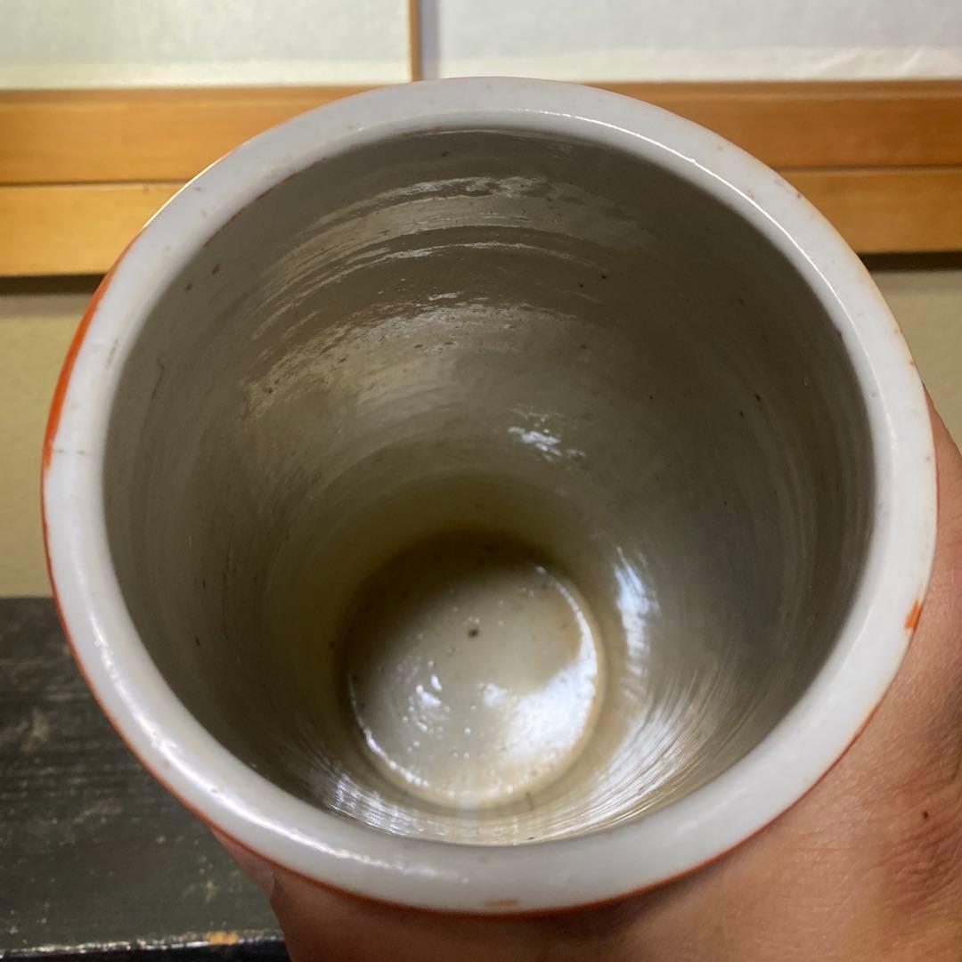 中国古玩　血赤珊瑚色筆頭　28cm11cm