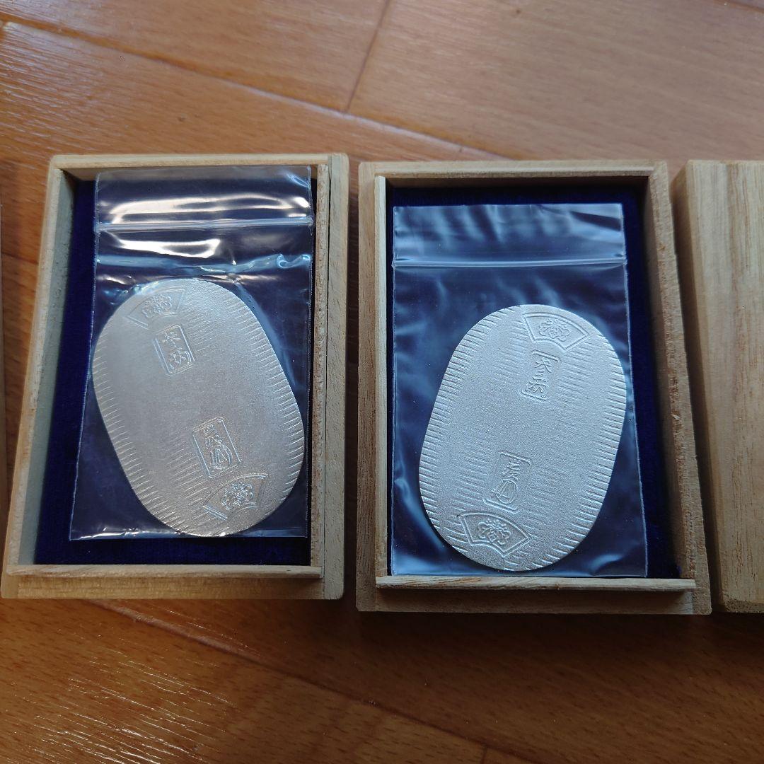 純銀 小判 2枚 桐箱入り 非売品 佐川急便 誕生日記念品 40g