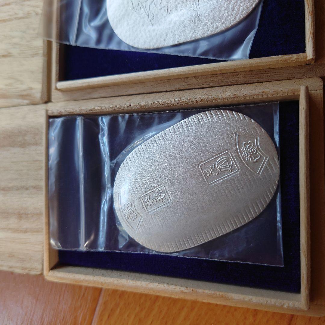 純銀 小判 2枚 桐箱入り 非売品 佐川急便 誕生日記念品 40g