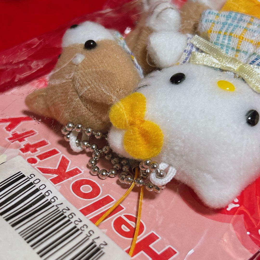 ハローキティ 柴犬 ワンコ ぬいぐるみ ツインマスコット ストラップ 2002