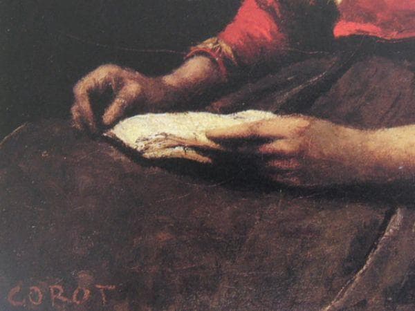 カミーユ・コロー、読書する少女、希少な画集より、状態良好、新品高級額