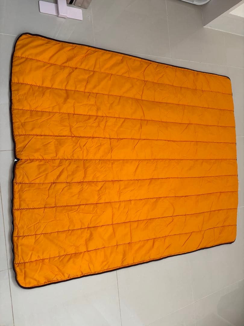 花柄寝袋・シュラフ オレンジブラウン