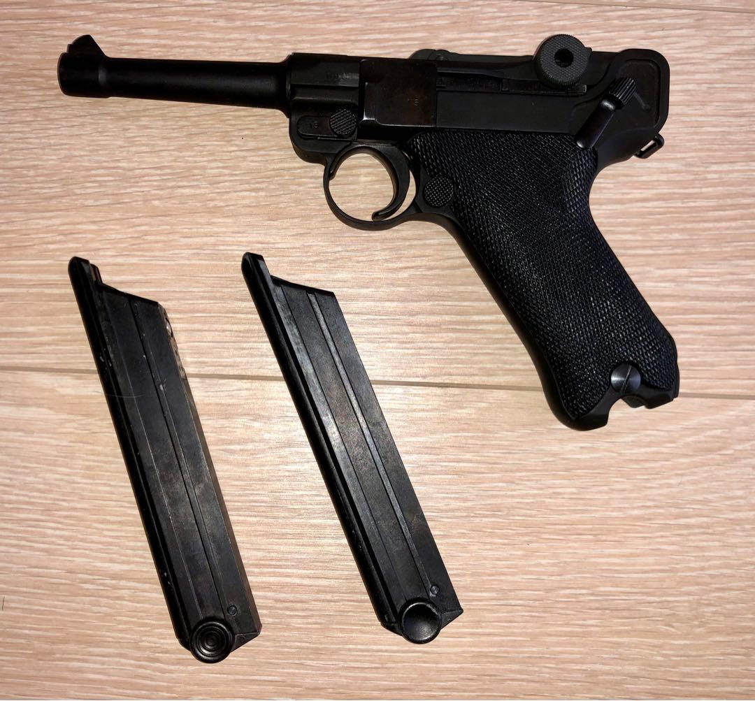 タナカ　ルガーP08ガスブローバック　ヘビーウェイト　予備マガジン付き