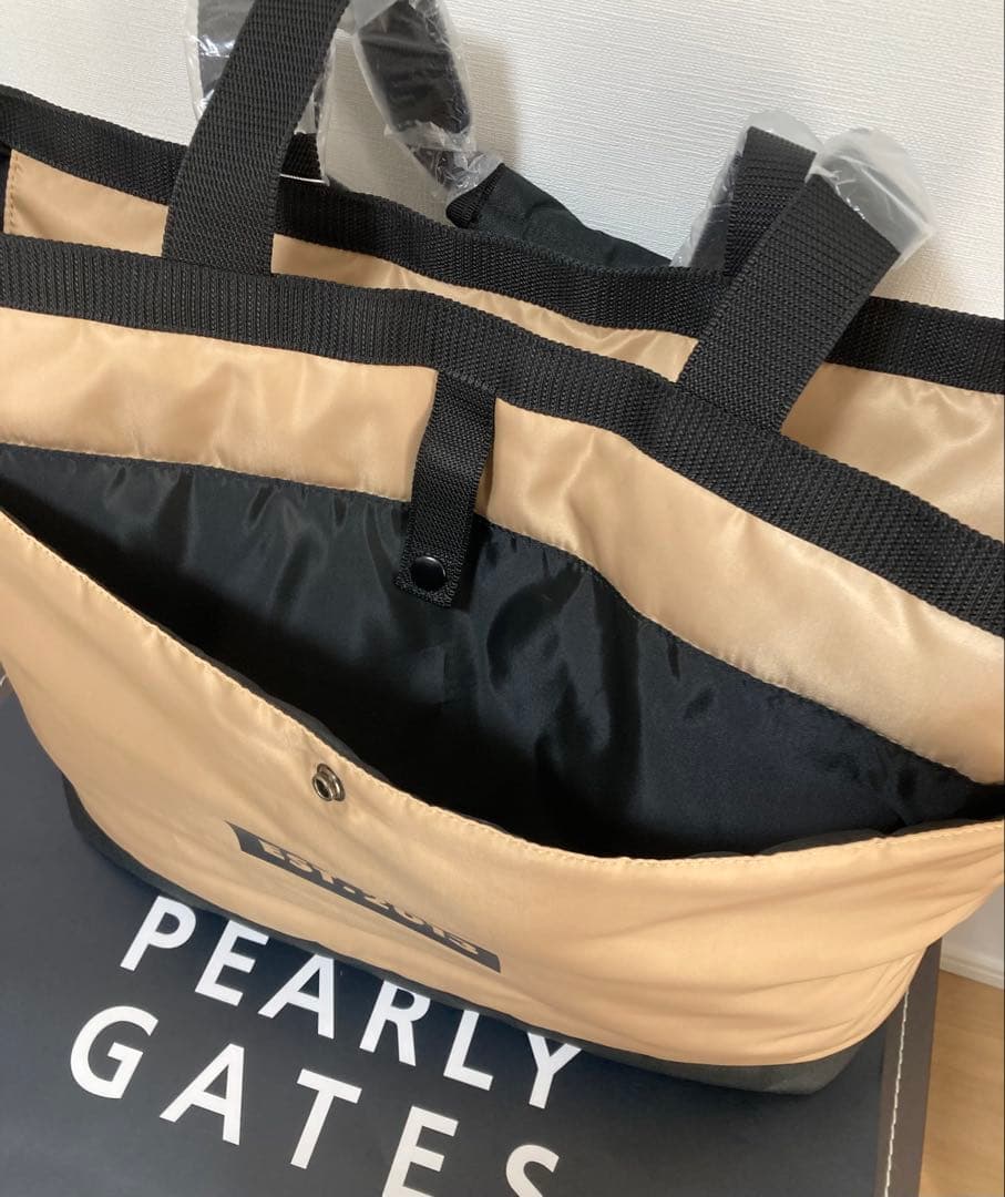 新品 パーリーゲイツ ジャックバニー トートバッグ ベージュ 男女兼用モデル
