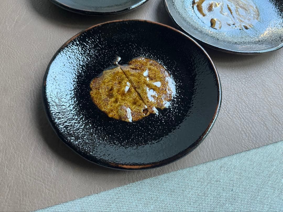 三玄窯 中里重利　天目　皿5枚　5寸皿　銘々皿