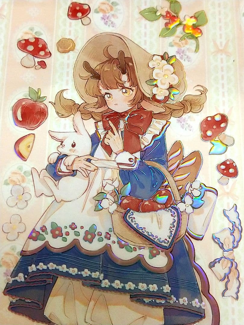 J766＃遇見童話(虹光)星島記切り売り海外人物マステ女の子