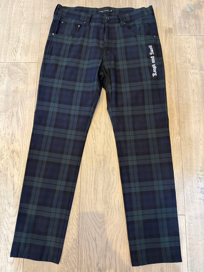 rough:swell チェック柄 ゴルフパンツ M