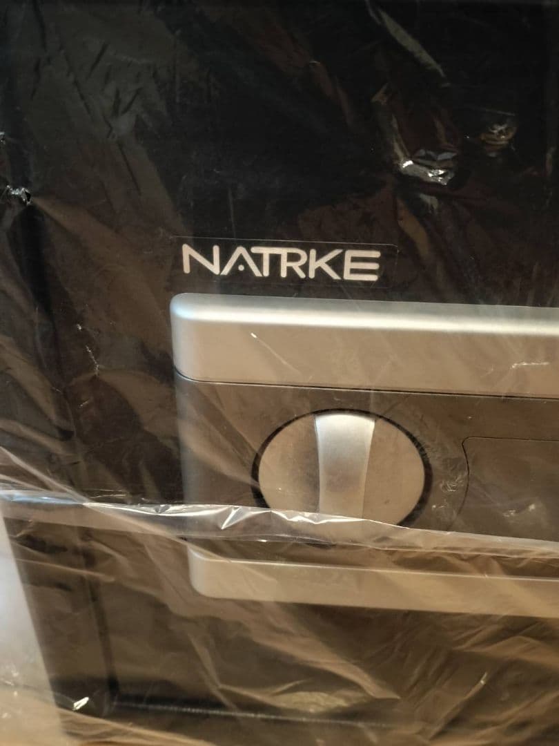 新品) NATRKE テンキー 金庫 黒