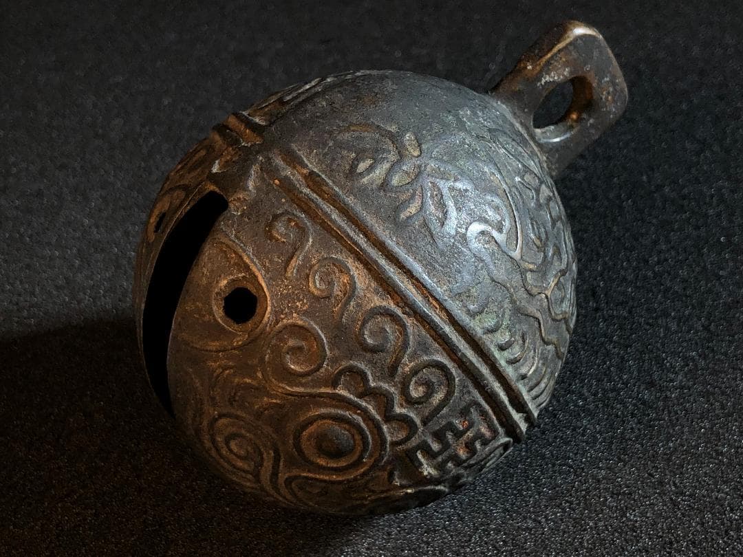 【 明清代の馬鈴 】 　大型８．３ｃｍ　中華古玩