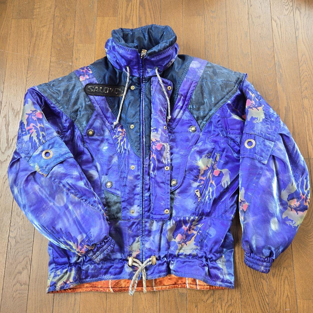 1990年代ヴィンテージ◆SALOMON◆ スキーウェア 上下セット 中古LL