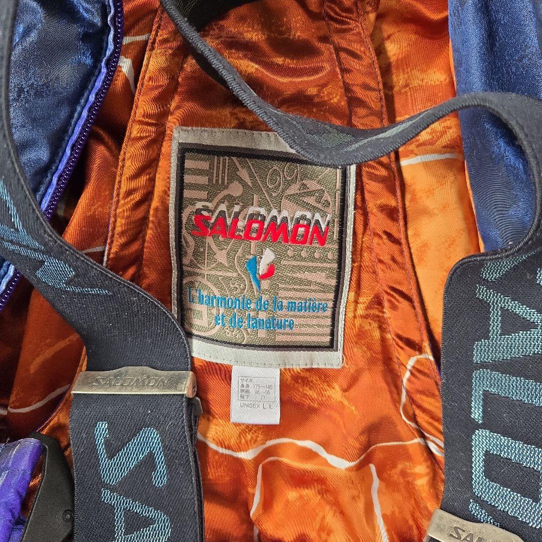 1990年代ヴィンテージ◆SALOMON◆ スキーウェア 上下セット 中古LL