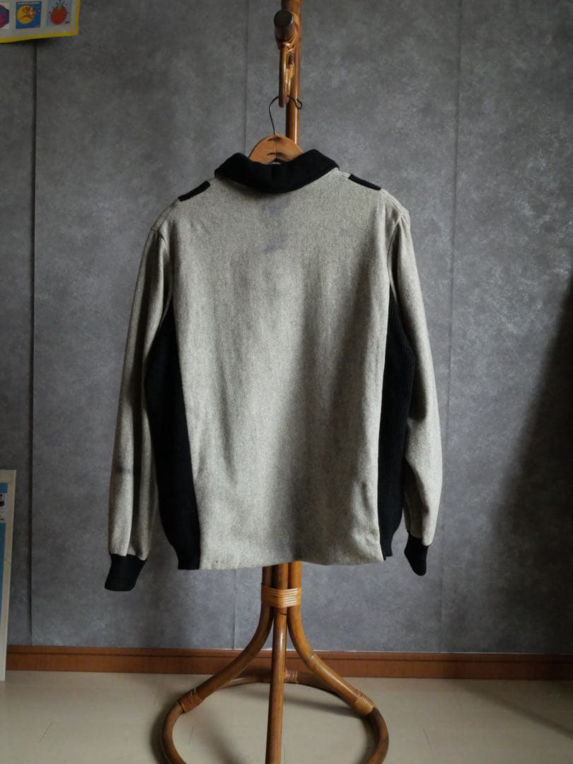 50~60s ユーロ　ウールニット切替　スキー　プルオーバー　vtg