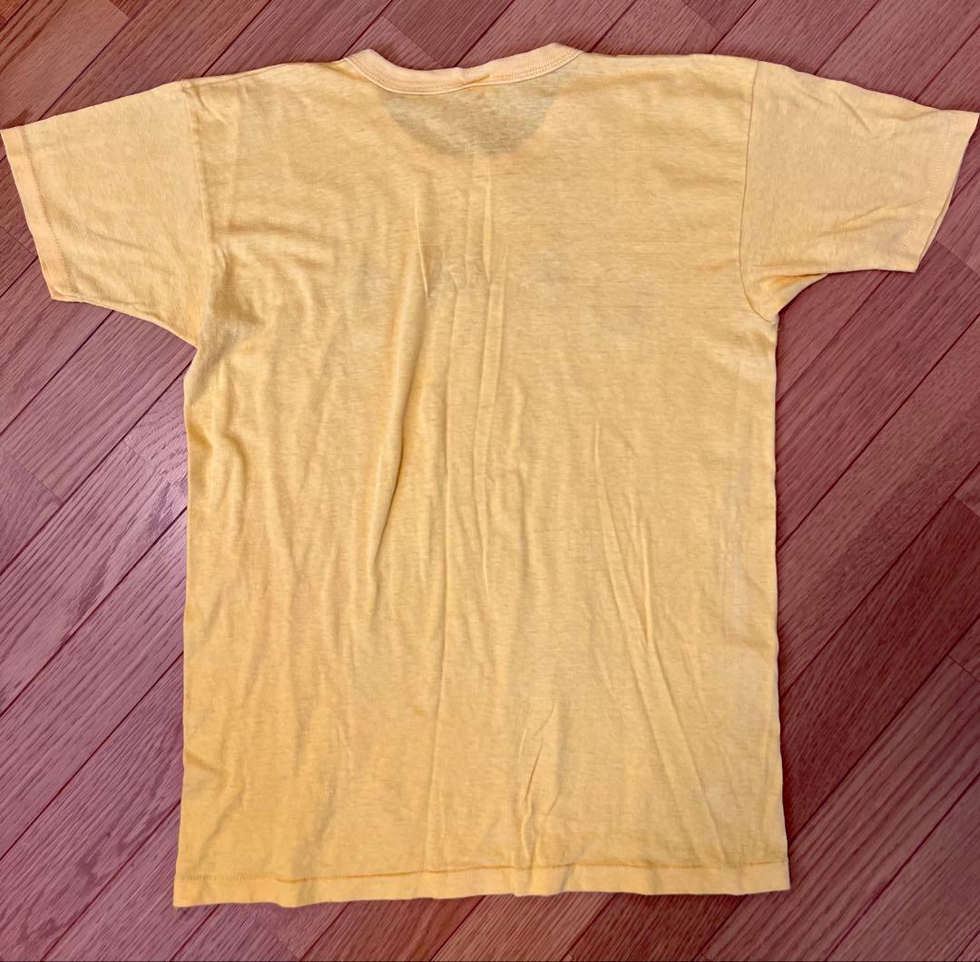 70's USMC 油性プリント Teeシャツ バインダーネック 裾袖共シングル