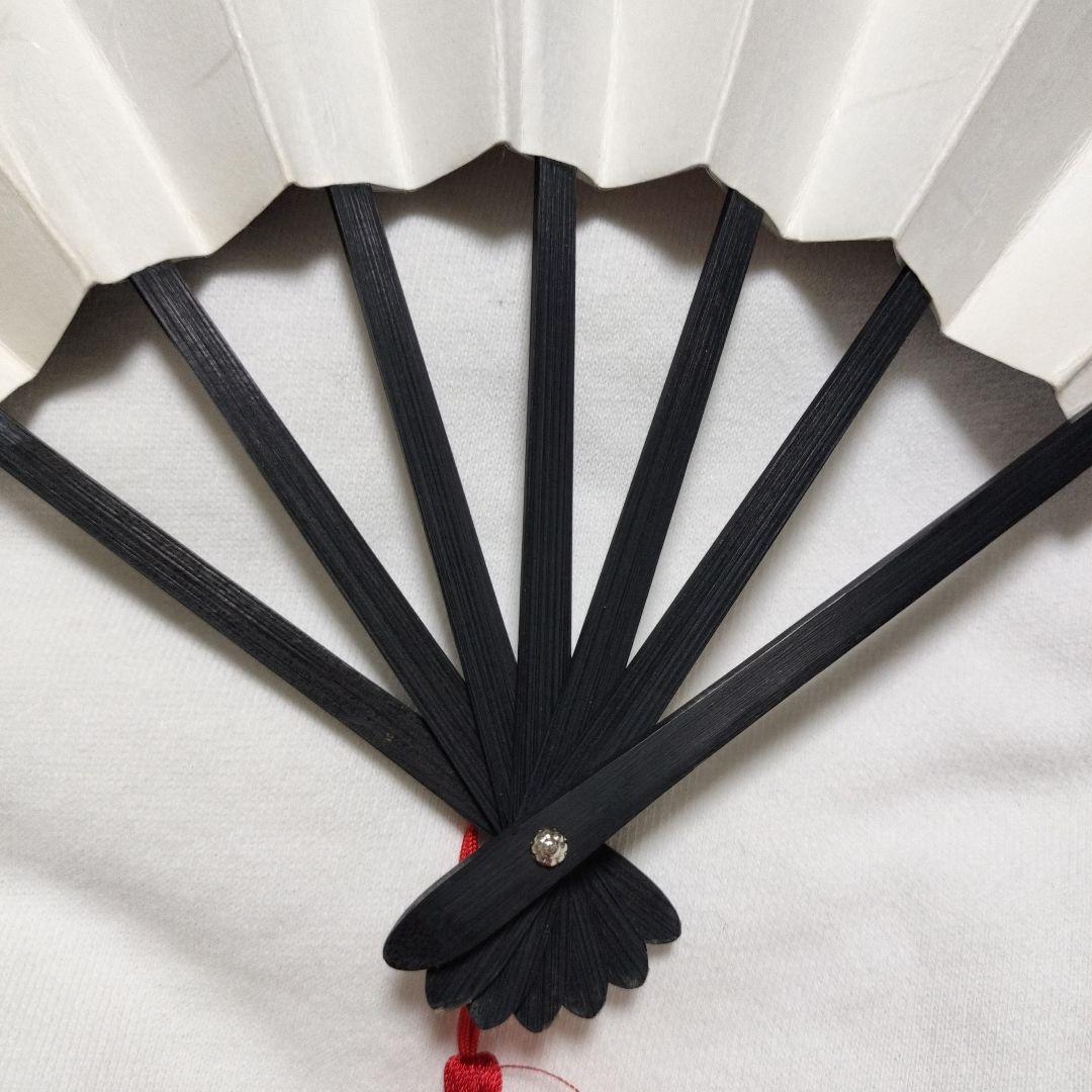 扇子 白黒デザイン ケース付き