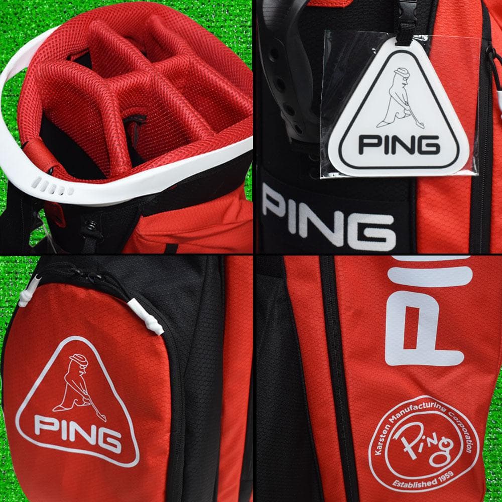 PING GOLF ピン ゴルフ 軽量キャディバッグ９.５型【レッド】新品！